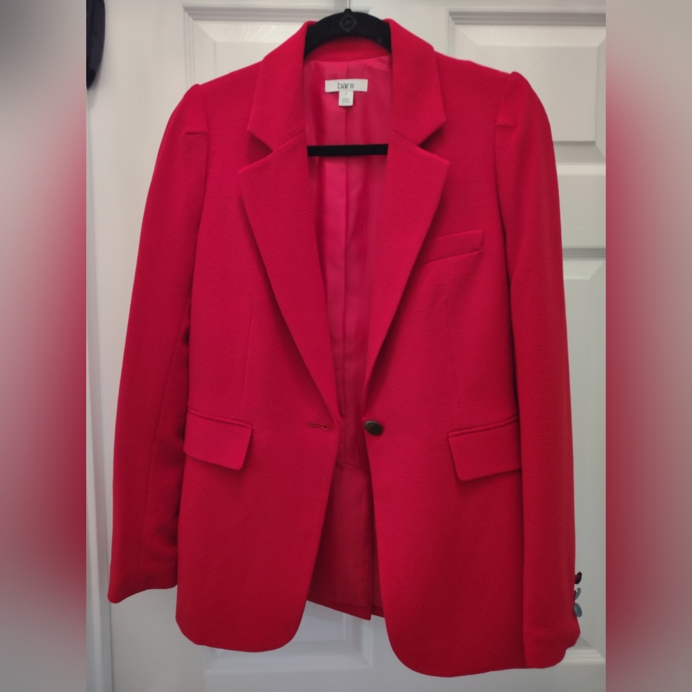BarIII Red Crepe Blazer